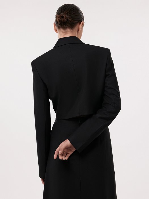 Укороченный двубортный жакет: фото №2