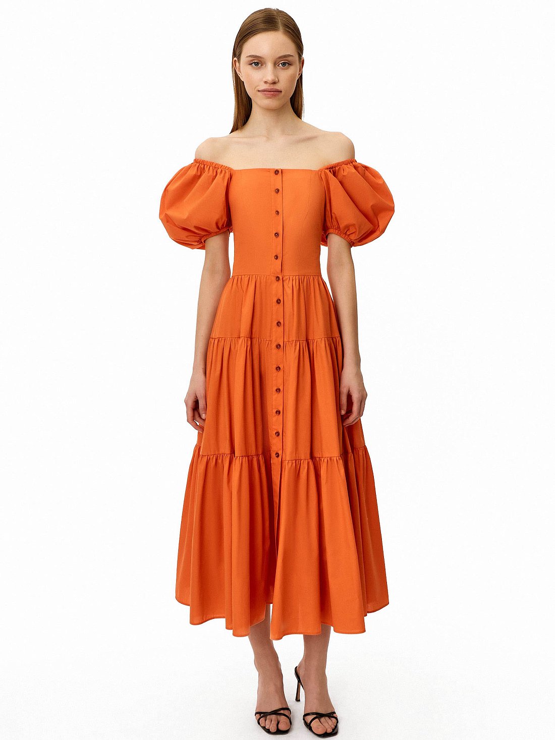 Платье с рукавами фонариками : фото №1