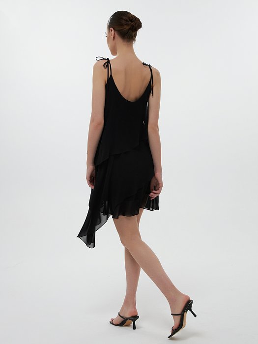 Асимметричное платье из шифона: фото №4