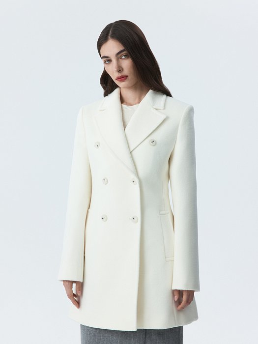 Приталенное полупальто из шерсти: фото №2