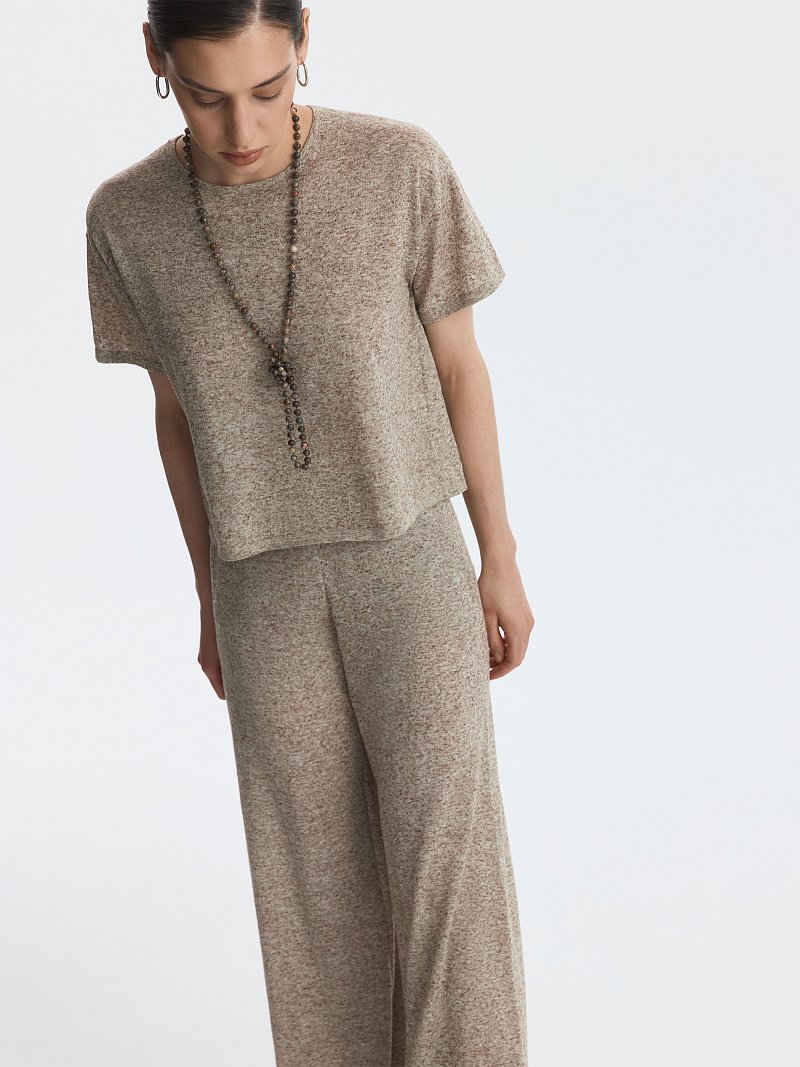 Трикотажные брюки со льном