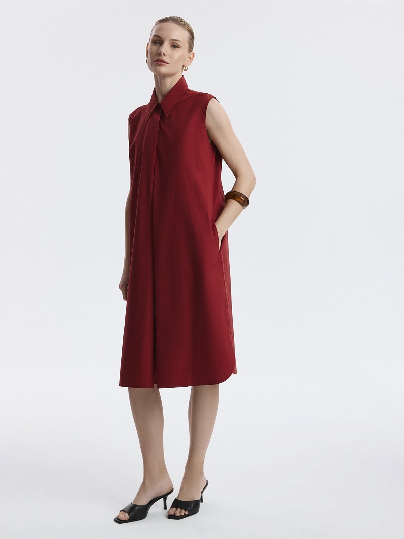 Платье-миди из 100% хлопка