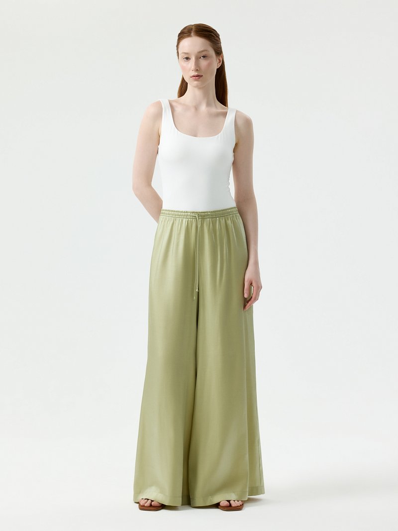 Атласные брюки на кулиске