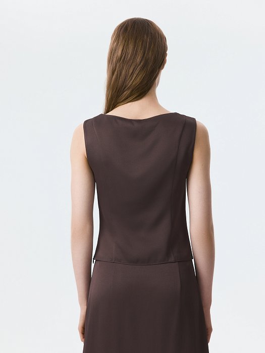 Атласный топ на молнии: фото №5