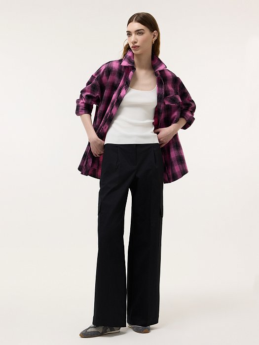 Клетчатая рубашка из хлопка: фото №4