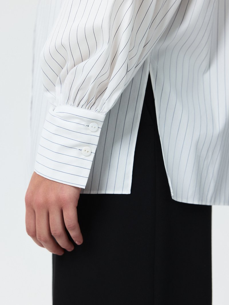 Хлопковая рубашка в полоску