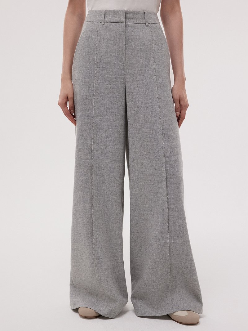 Брюки оверсайз из фланели