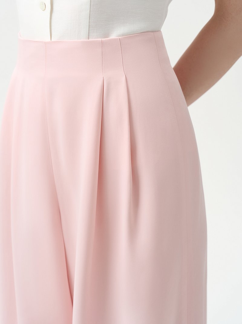 Атласные брюки-палаццо