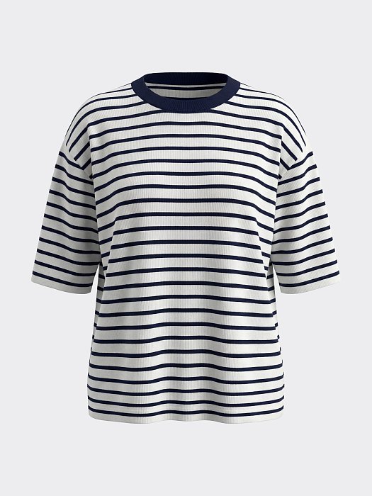 Джемпер из хлопка в полоску: фото №7