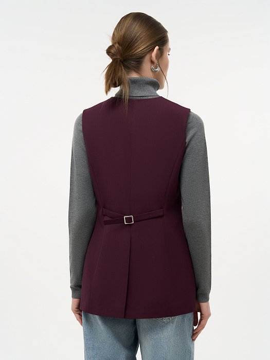 Приталенный жилет с шерстью: фото №3