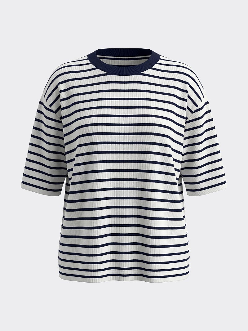 Джемпер из хлопка в полоску