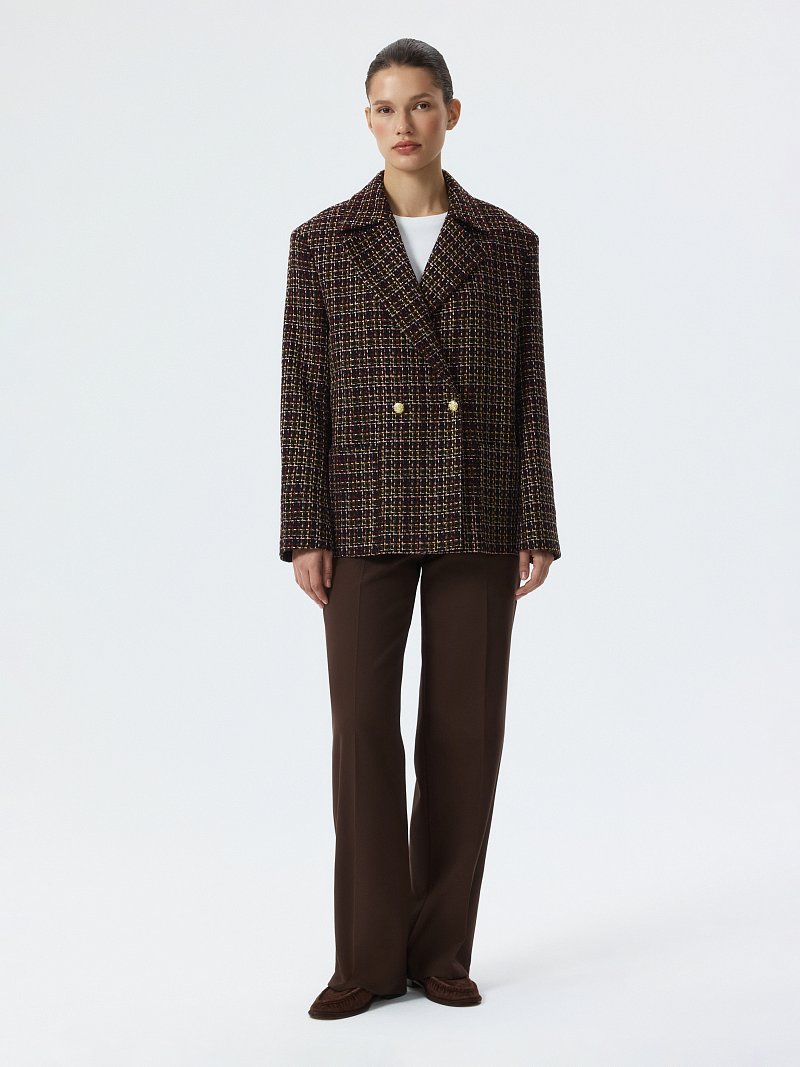 Объемный жакет из твида