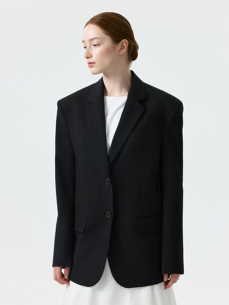 Однобортный жакет оверсайз