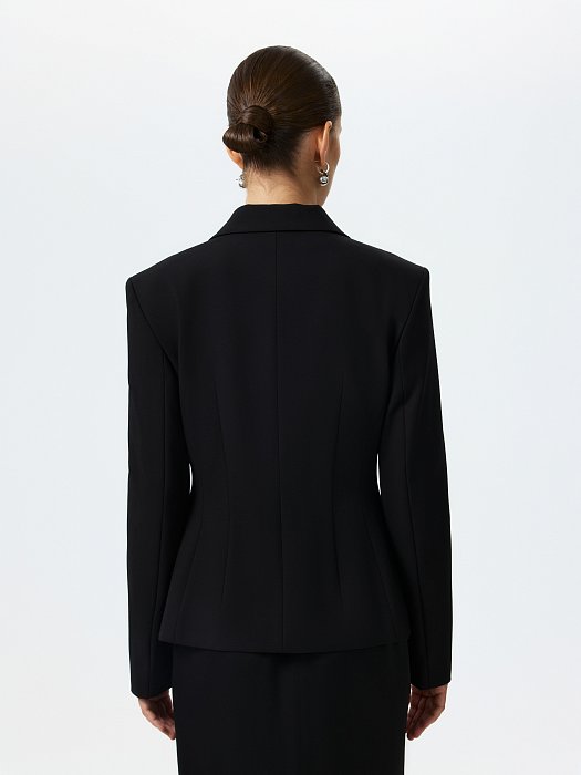 Приталенный жакет из вискозы (Р158): фото №4