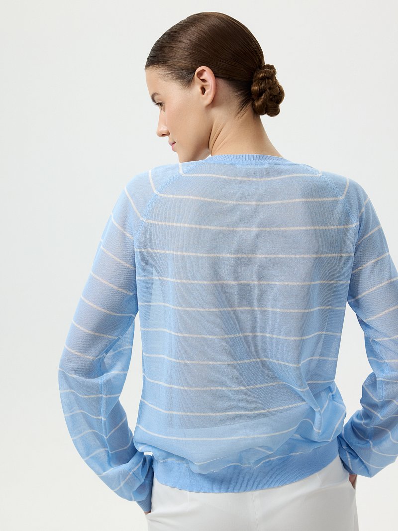 Тонкий джемпер в полоску