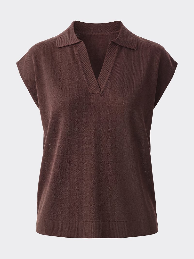 Вязаное поло из вискозы