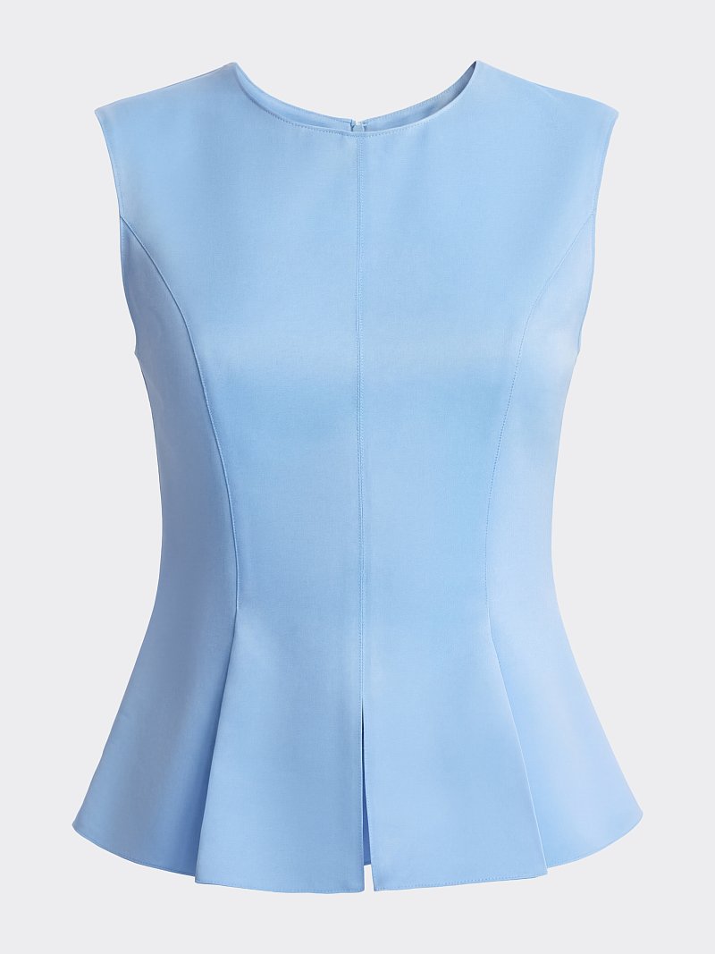 Атласный топ с баской