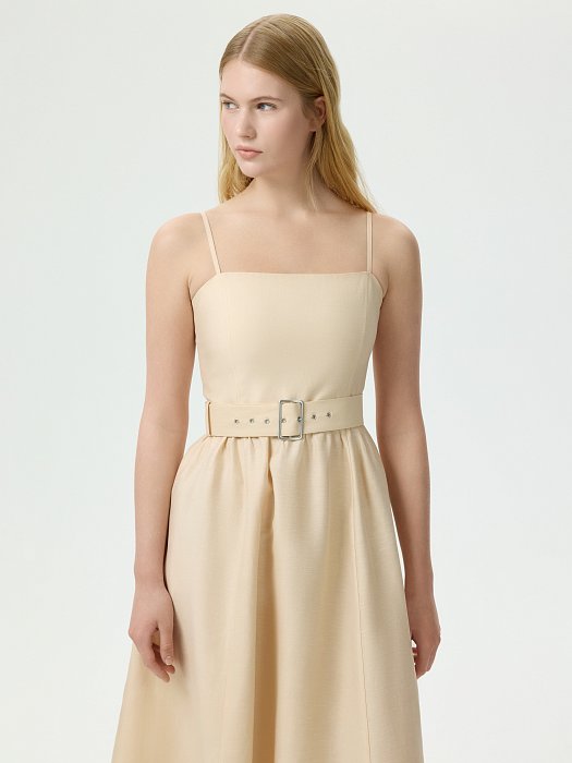 Льняной сарафан с поясом: фото №2