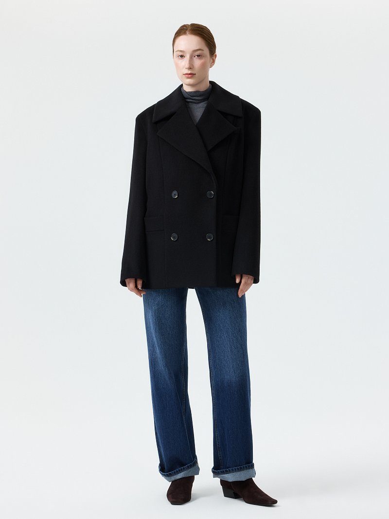 Полупальто из шерсти и кашемира (Р158)