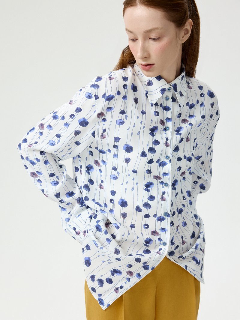 Блуза из вискозы с цветами
