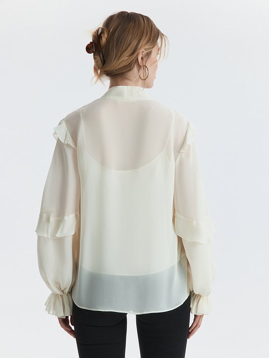 Блуза из шифона с воланами: фото №5
