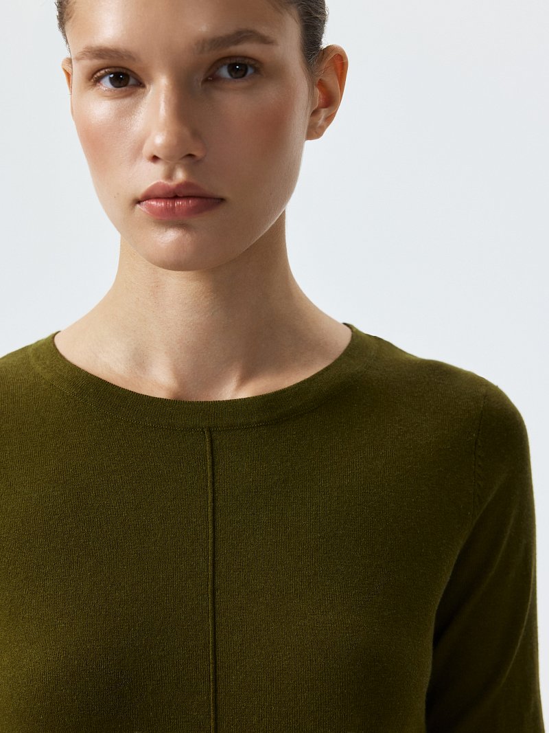 Лонгслив из вискозы и хлопка