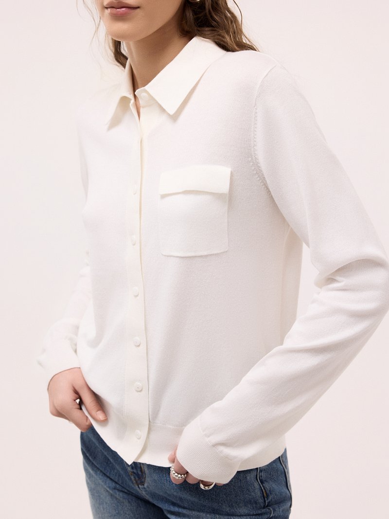 Кардиган в стиле рубашки