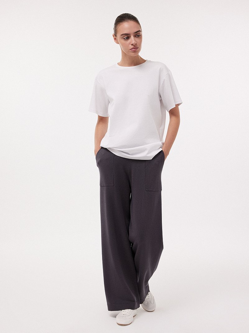 Прямые брюки из трикотажа