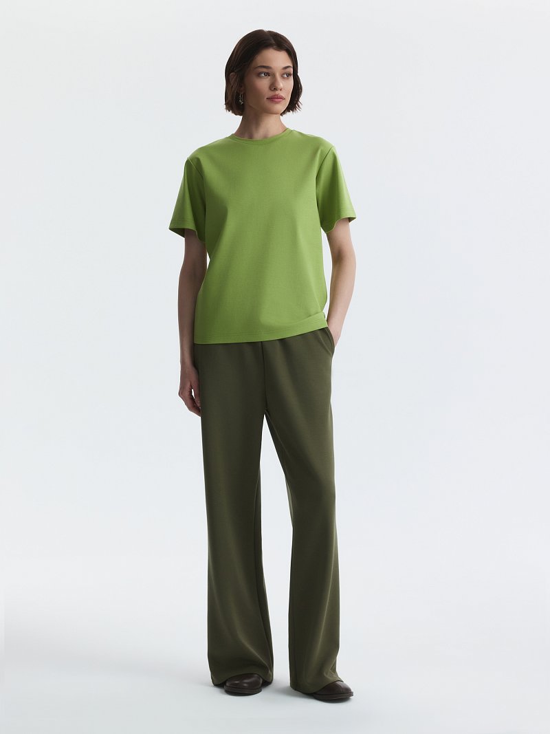 Однотонная футболка из 100% хлопка 