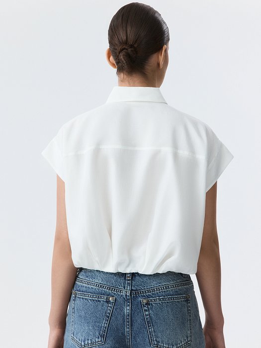 Укороченная блуза без рукавов: фото №5