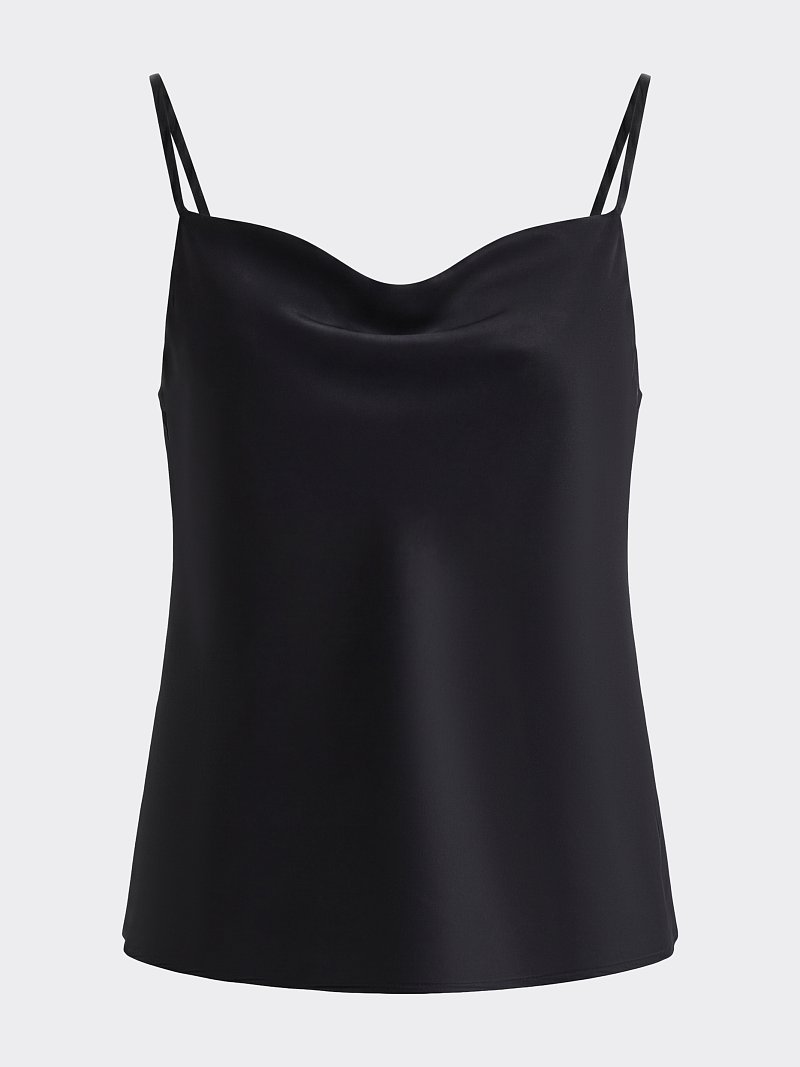 Атласный топ на бретелях