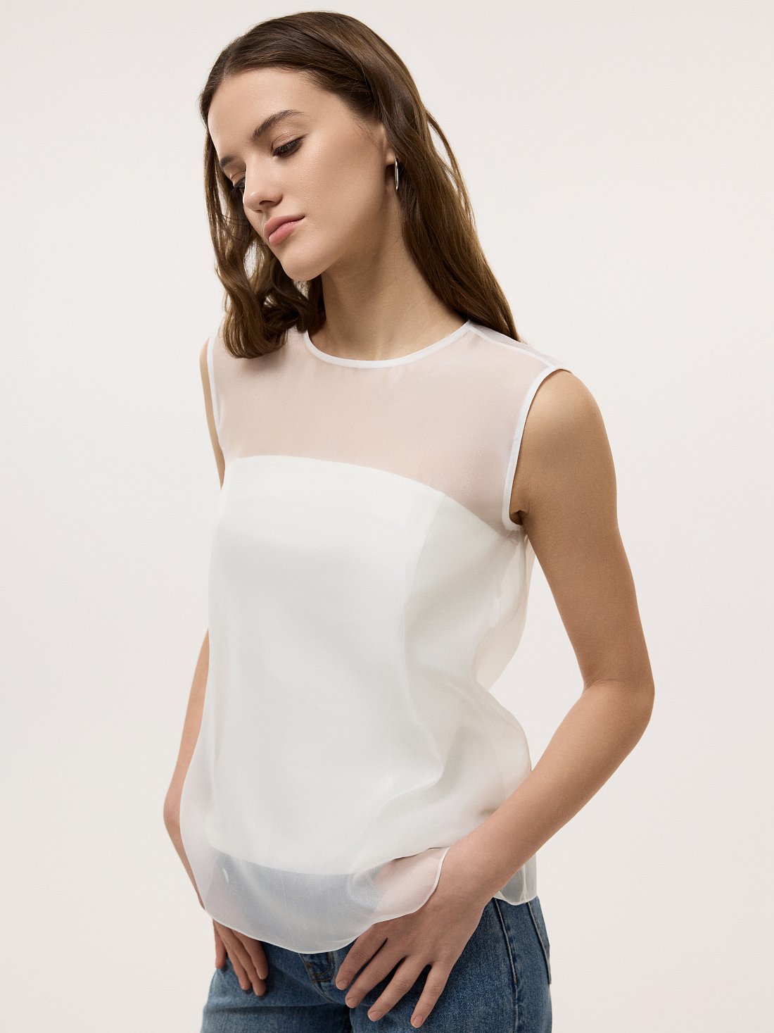 Топ со съемной органзой: фото №1