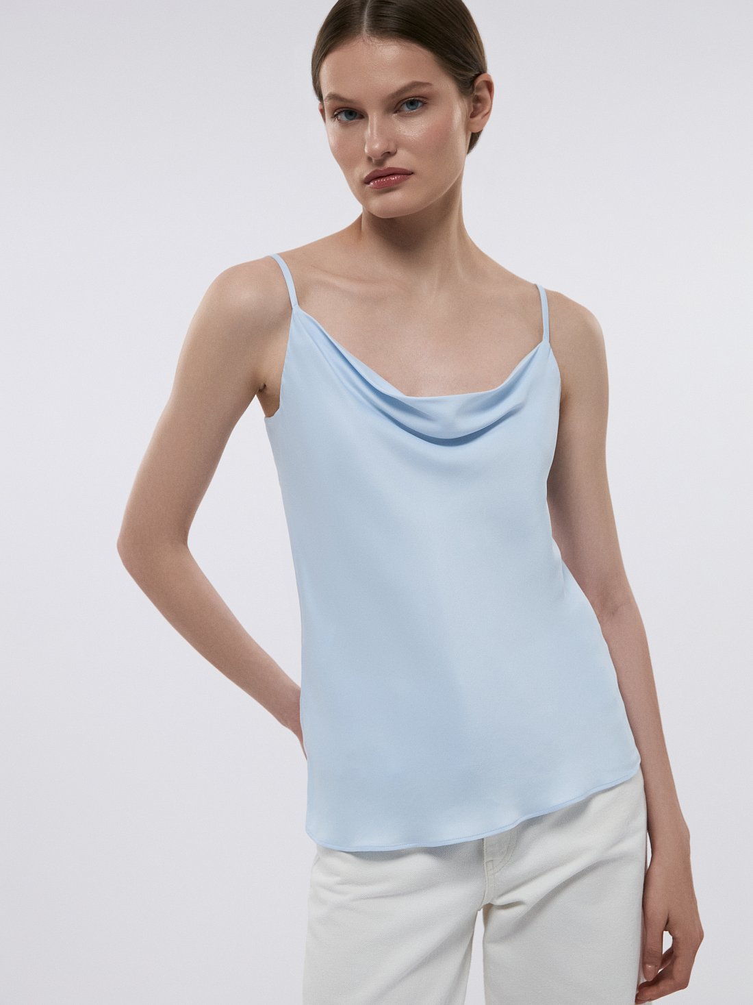 Топ из атласной вискозы: фото №1