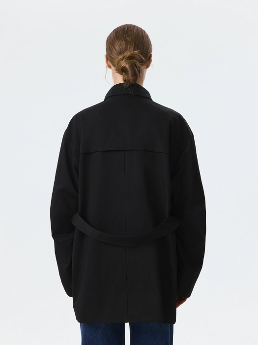 Объемный плащ из хлопка: фото №4