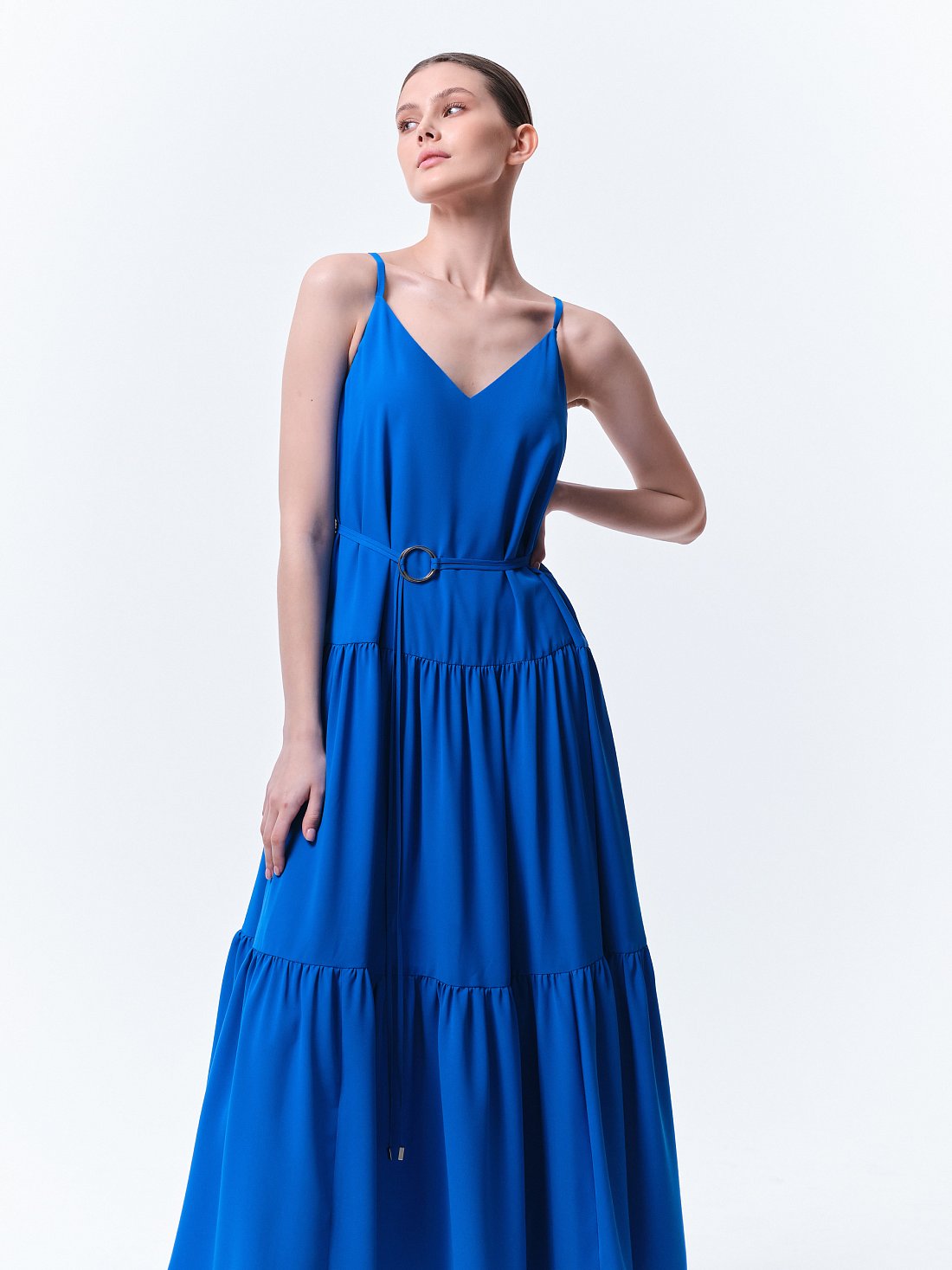 Двухъярусный сарафан с поясом: фото №1