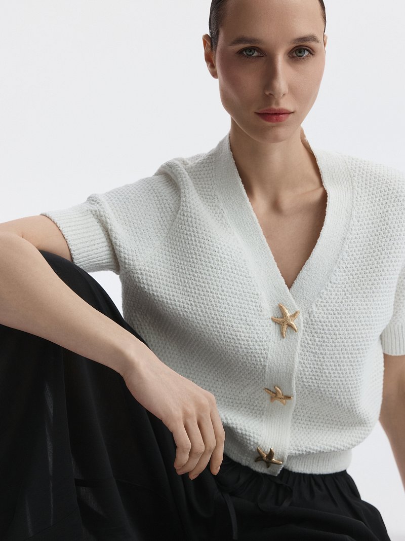 Кардиган с короткими рукавами