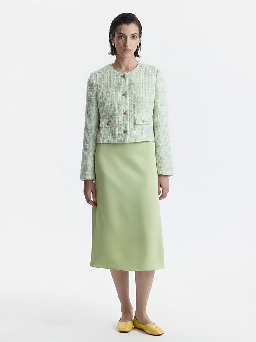Укороченный жакет из букле: фото №3