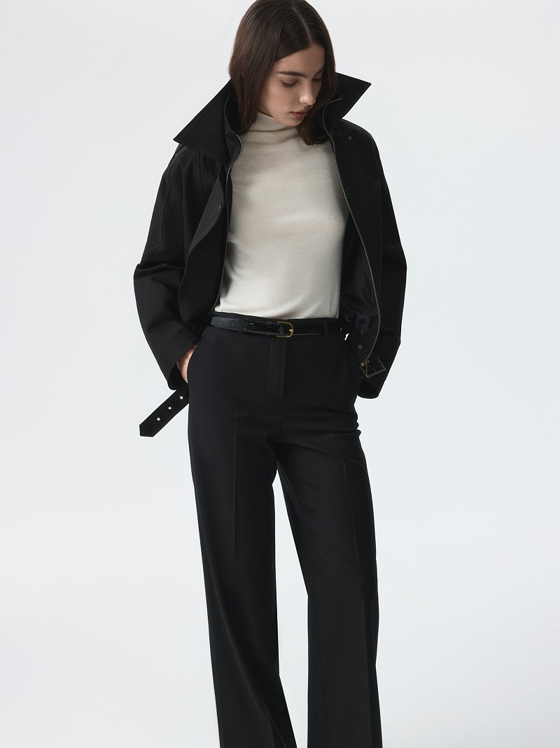 Прямые брюки с шерстью