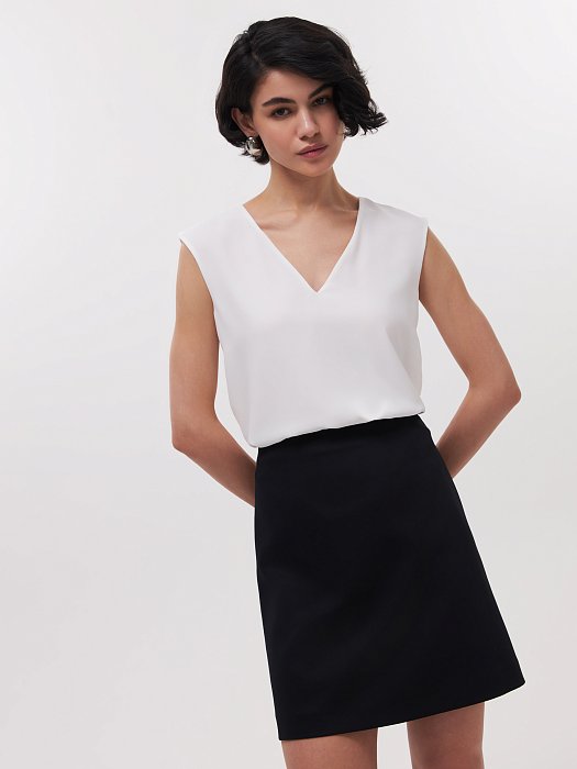 Юбка-трапеция из костюмной ткани: фото №2