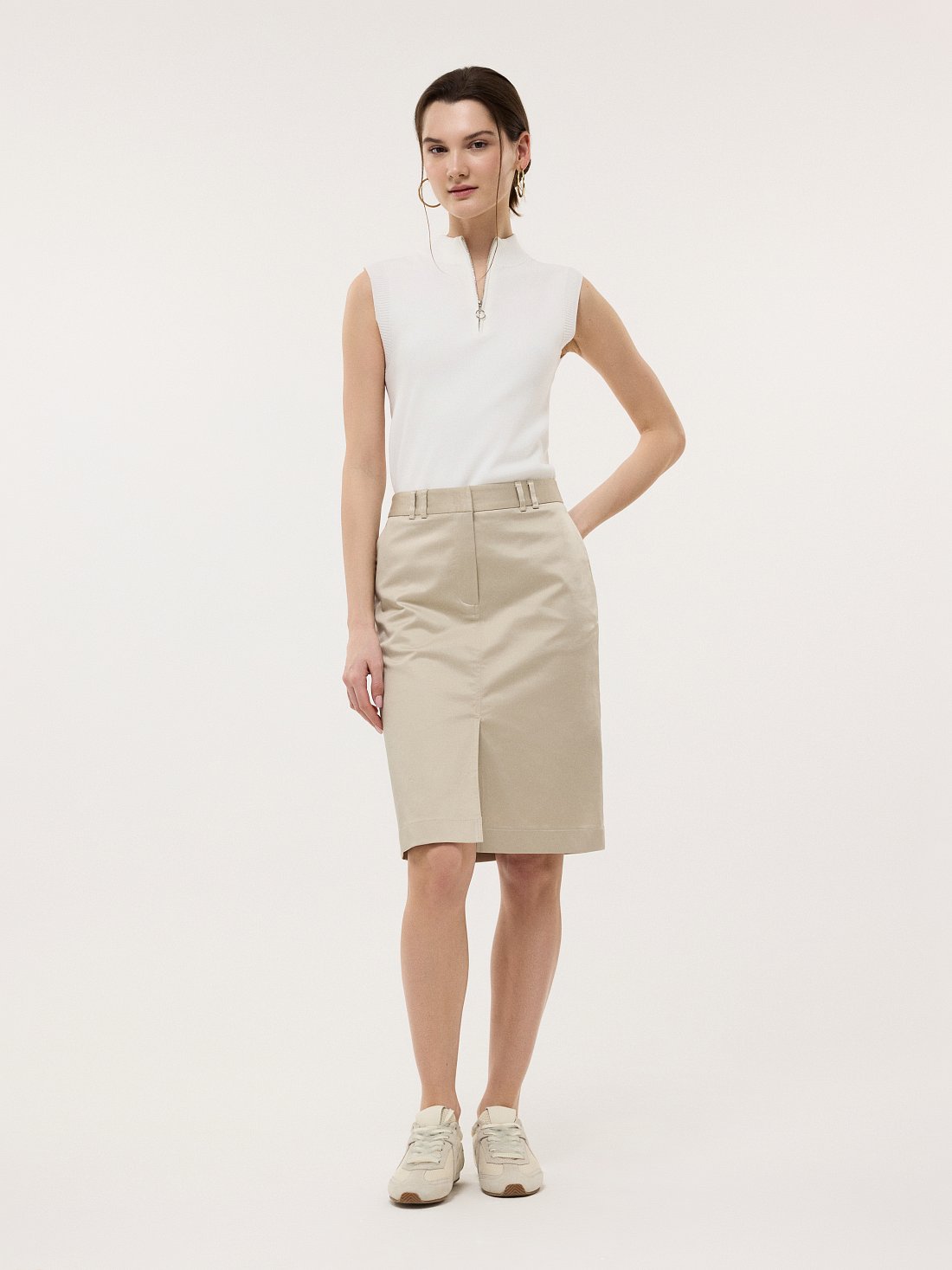 Атласная мини-юбка: фото №1