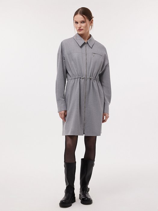 Платье-рубашка на молнии: фото №2