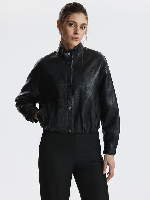 Утепленная куртка из экокожи: фото №3