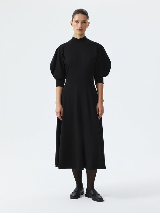 Расклешенное платье из трикотажа (Р158): фото №6