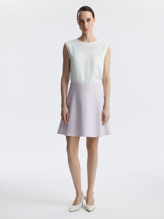 Расклешенная юбка из твида: фото №2