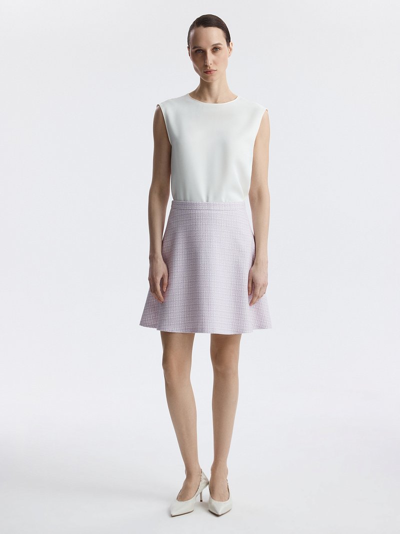 Расклешенная юбка из твида