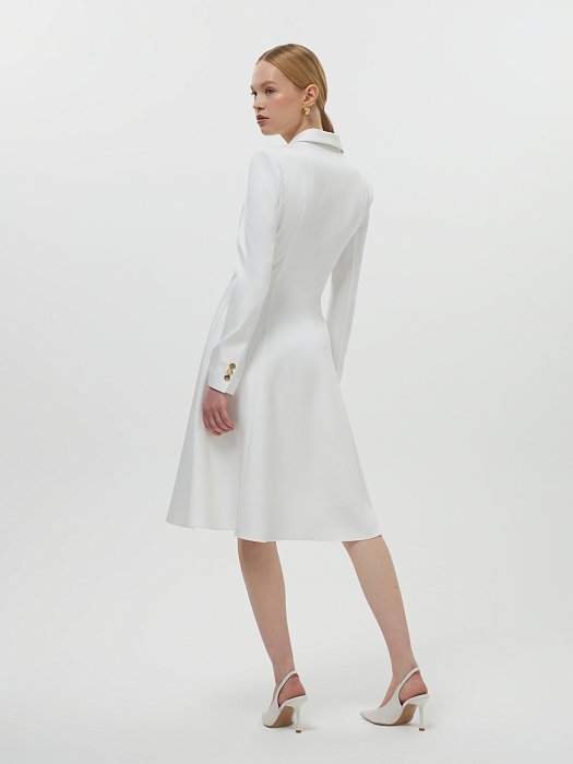 Платье на запах из костюмной ткани: фото №5