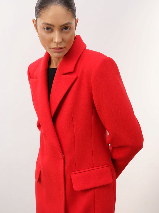 Пальто приталенное из шерсти: фото №6