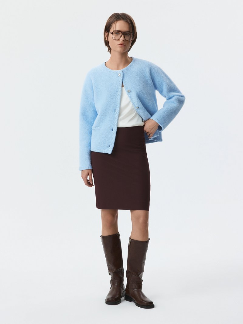 Прямая мини-юбка