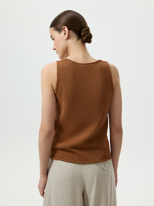 Вязаный топ с хлопком: фото №3