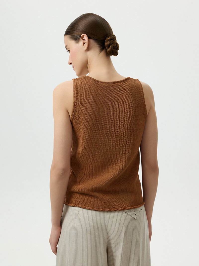 Вязаный топ с хлопком